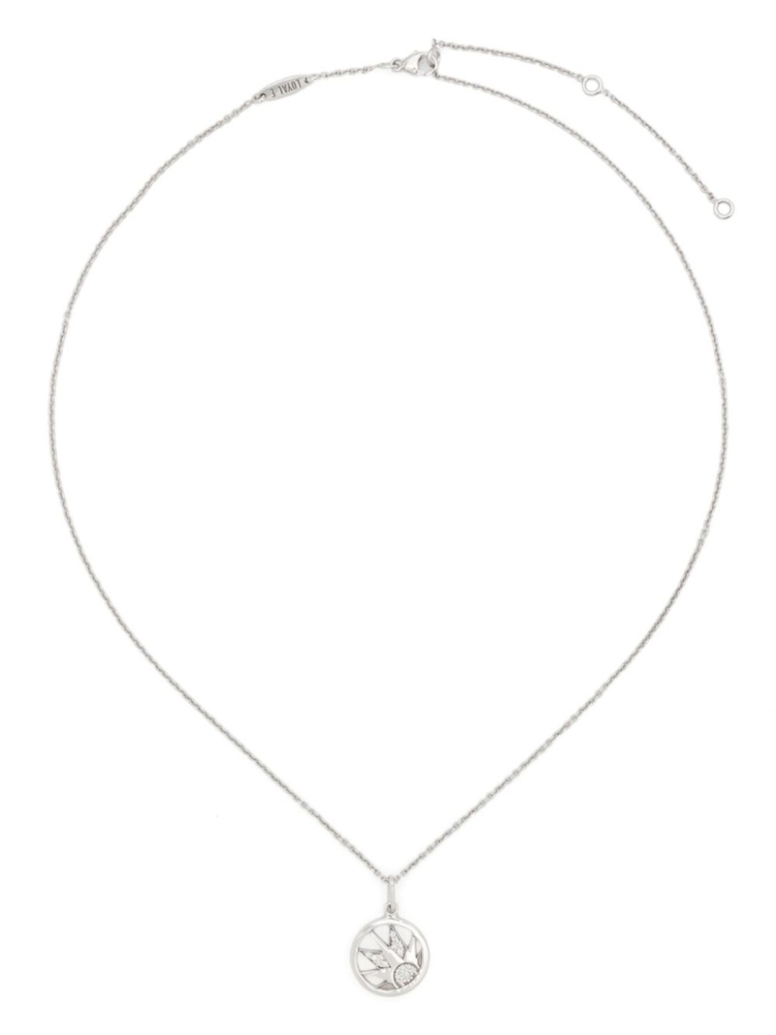 

Ожерелье Charm Joie из 18-каратного белого золота Loyal.e Paris, серебряный