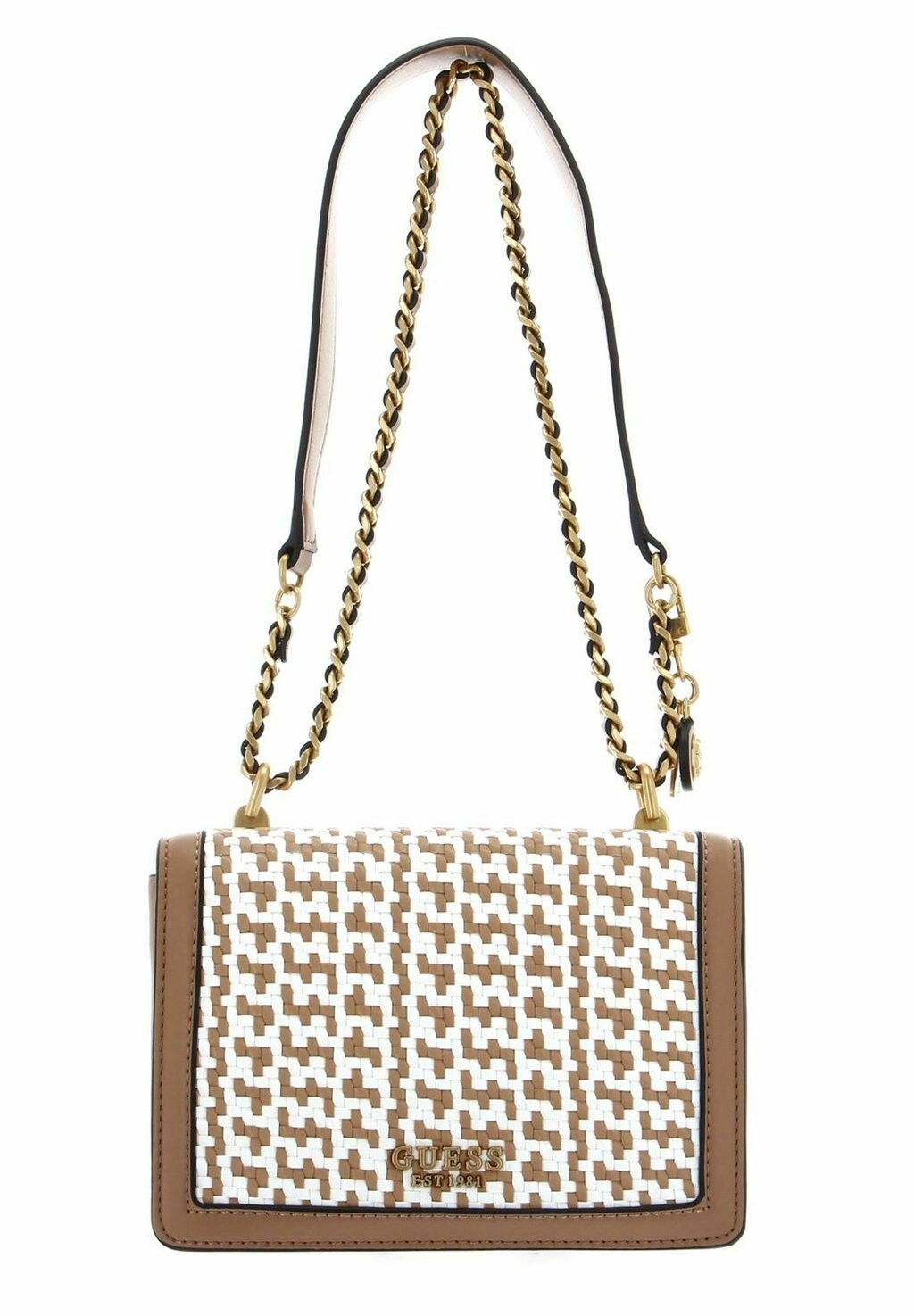 

Сумка Guess Abey, коричневый/белый