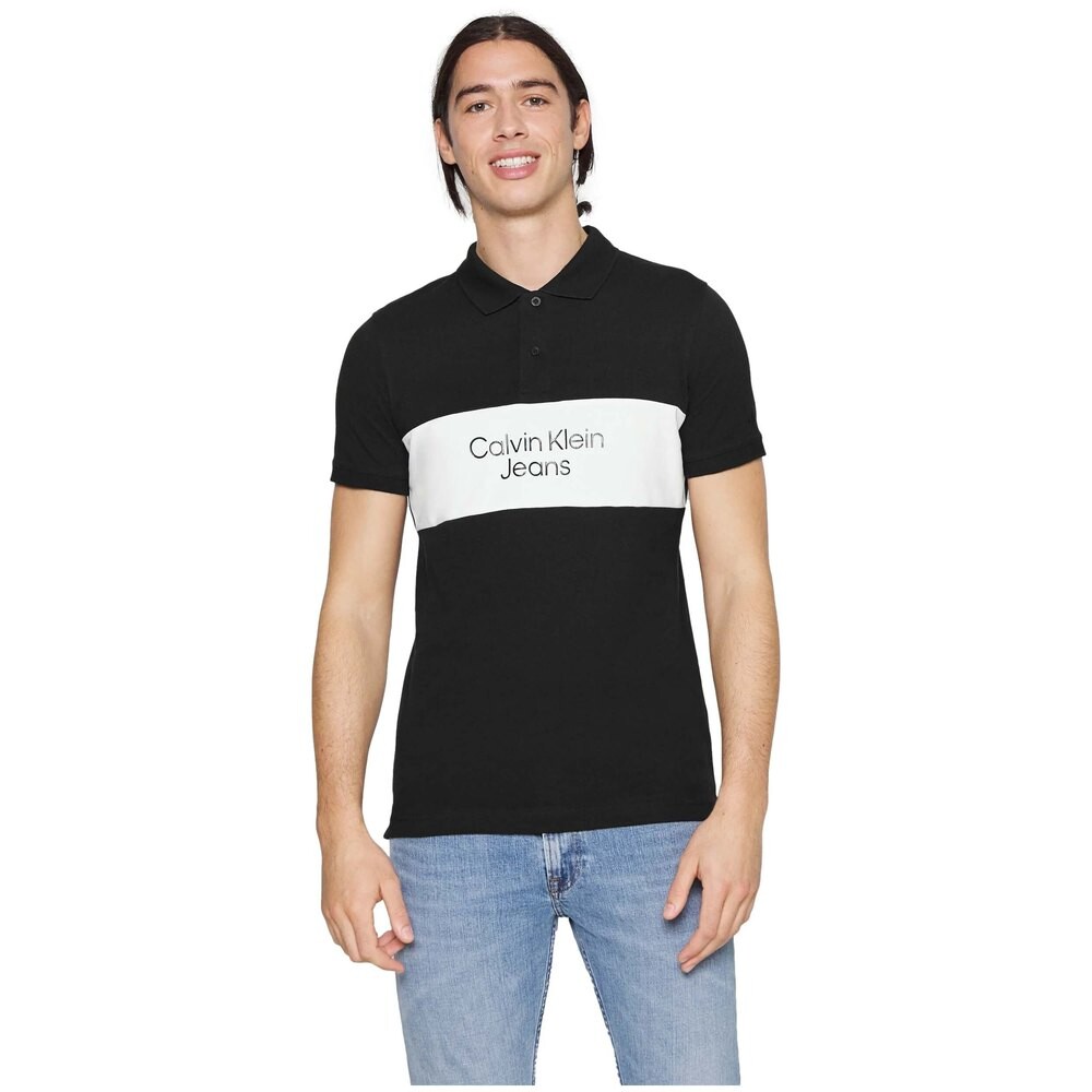 

Поло с коротким рукавом Calvin Klein Jeans J30J322449, черный