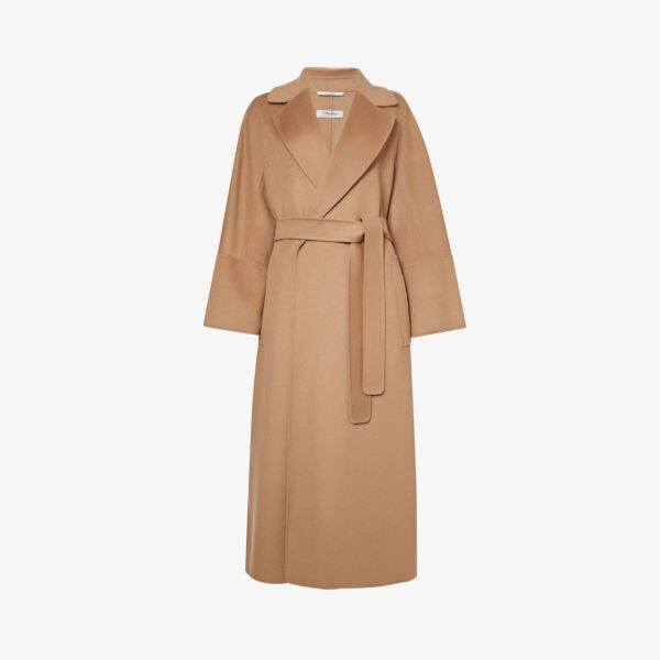 

Шерстяное пальто Elisa с поясом S Max Mara, оранжевый