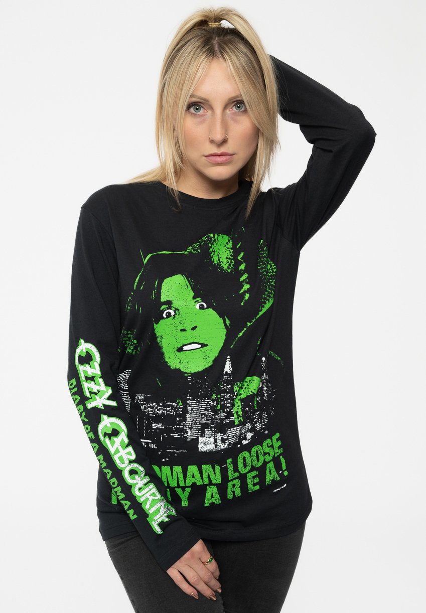 

Топ с длинными рукавами OZZY OSBOURNE MADMAN Paradiso Clothing, черный