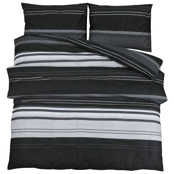 

Комплект постельного белья vidaXL Set 3016894-8 (3 шт), 200x1x200 см цвет schwarz/grau