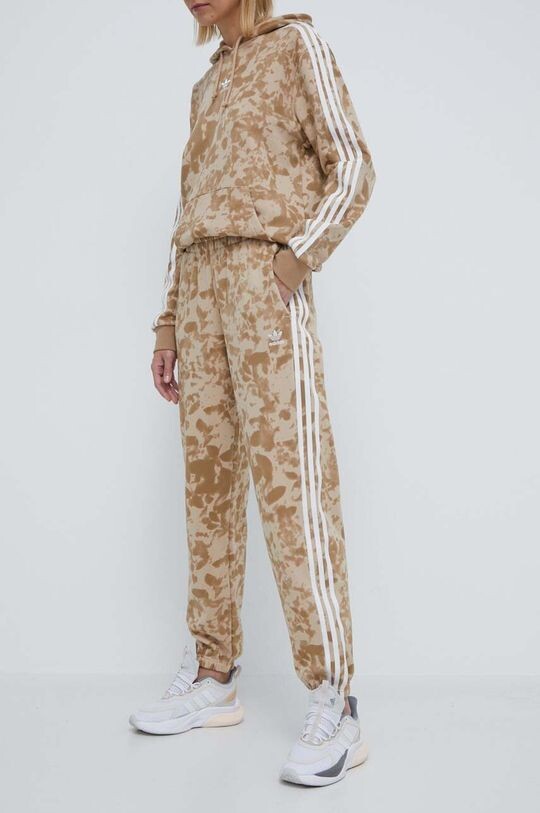 

Хлопковые спортивные штаны adidas Originals, бежевый