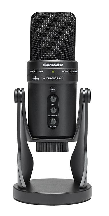 Конденсаторный микрофон Samson G-Track Pro USB Condenser Microphone микрофон студийный samson usb g track pro черный