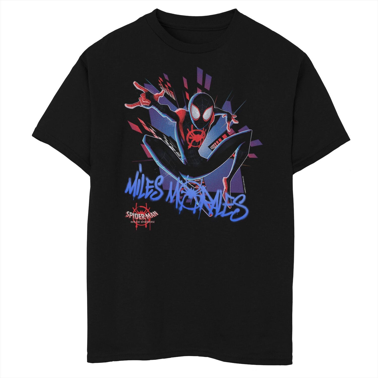 

Футболка с рисунком взрыва для мальчиков 8–20 лет Marvel Spiderverse Spidey Graffiti Licensed Character