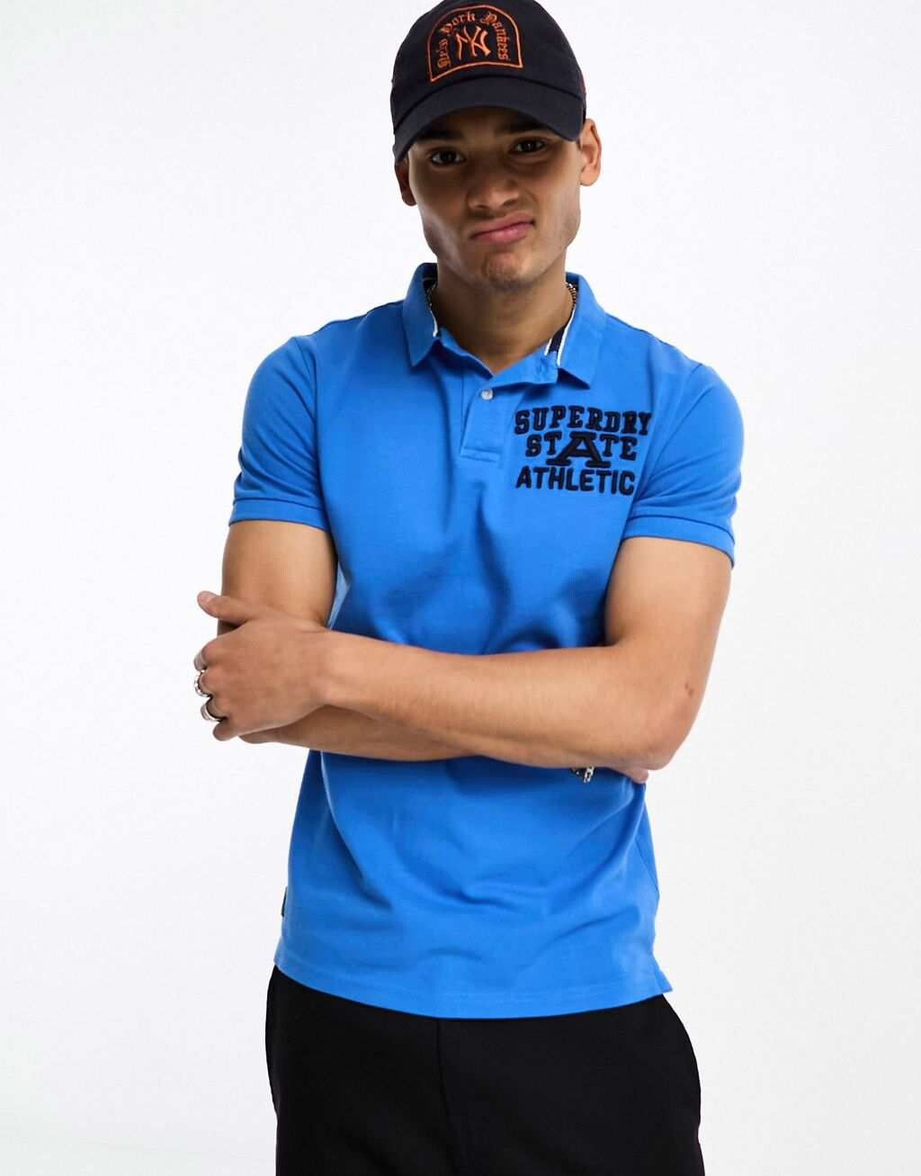 

Синяя футболка-поло Superdry Vintage Superstate, Синий