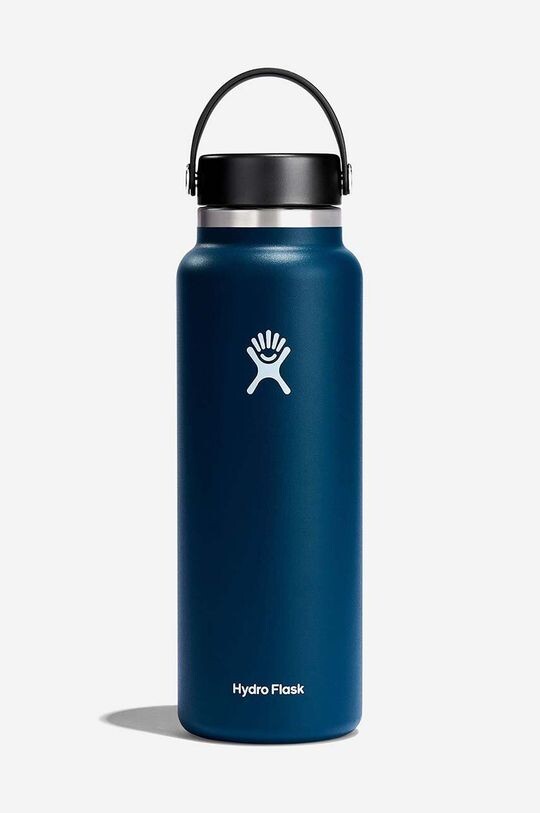 

Термобутылка Indigo с широкой гибкой крышкой на 32 унции Hydro Flask, темно-синий