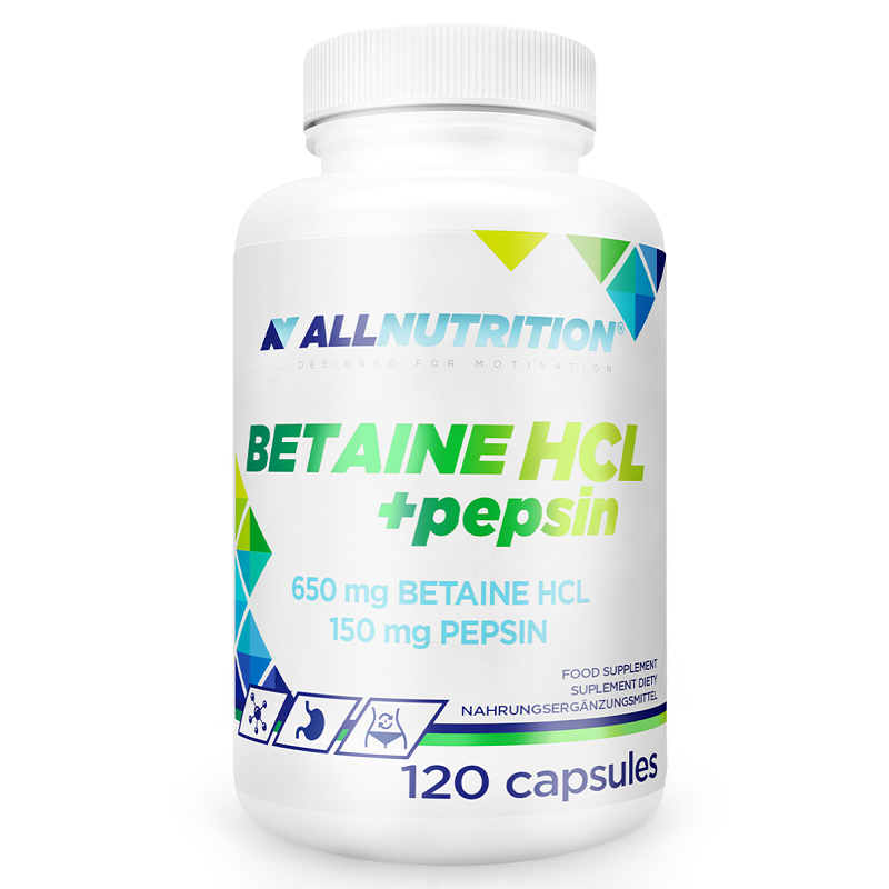 цена Препарат, поддерживающий пищеварение Allnutrition Betaine HCL Pepsin , 120 шт