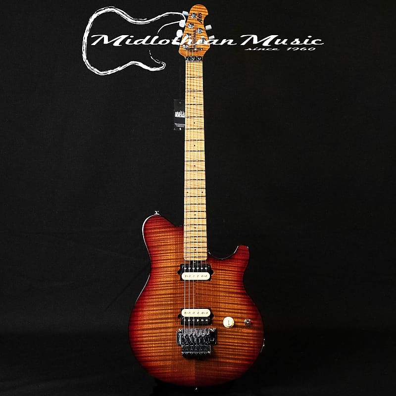 Электрогитара Ernie Ball Music Man Axis - 6-String Guitar - Roasted Amber Flame Gloss Finish w/Case