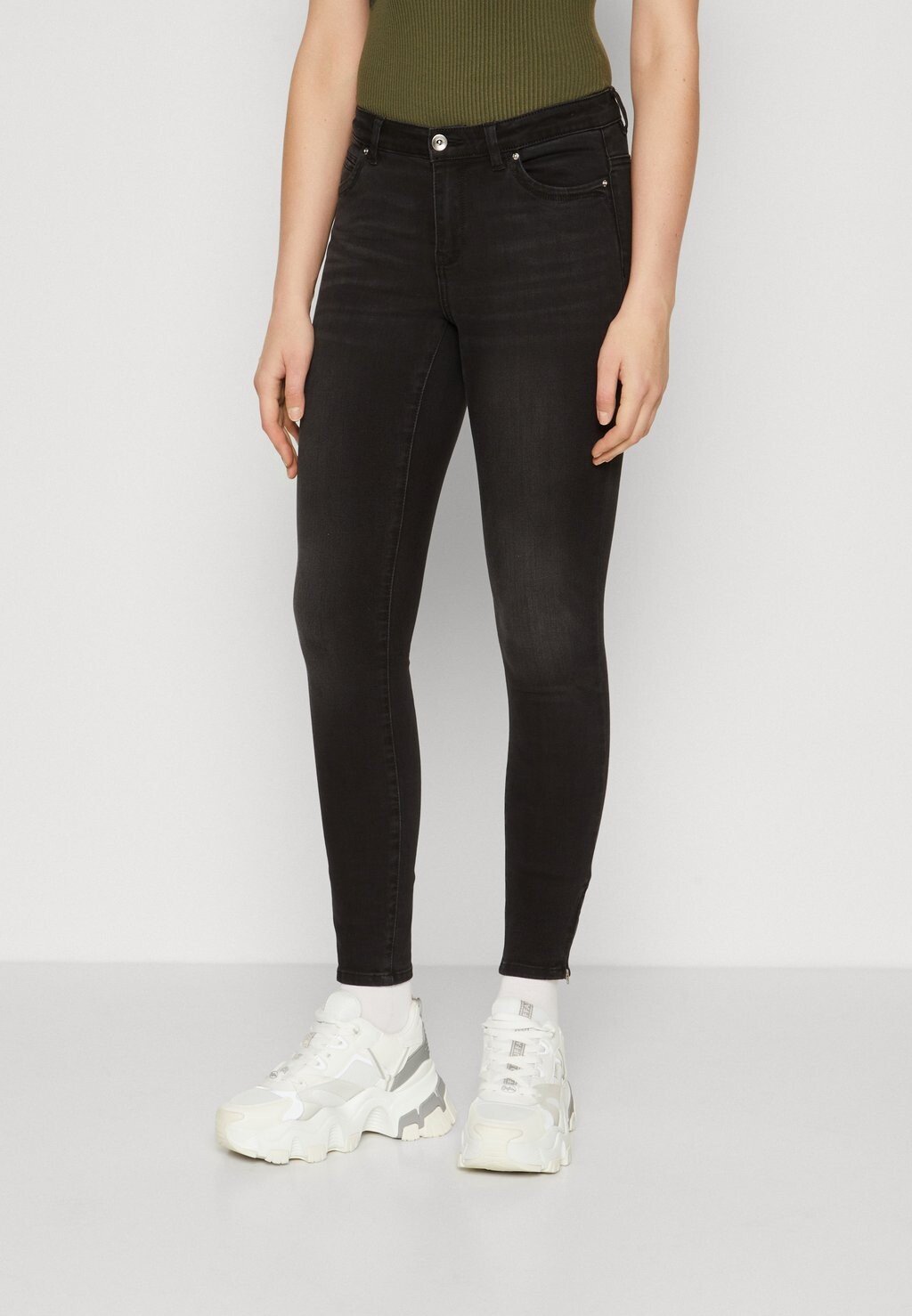 

Джинсы Skinny Fit ONLY ONLKENDELL ZIP, цвет washed black