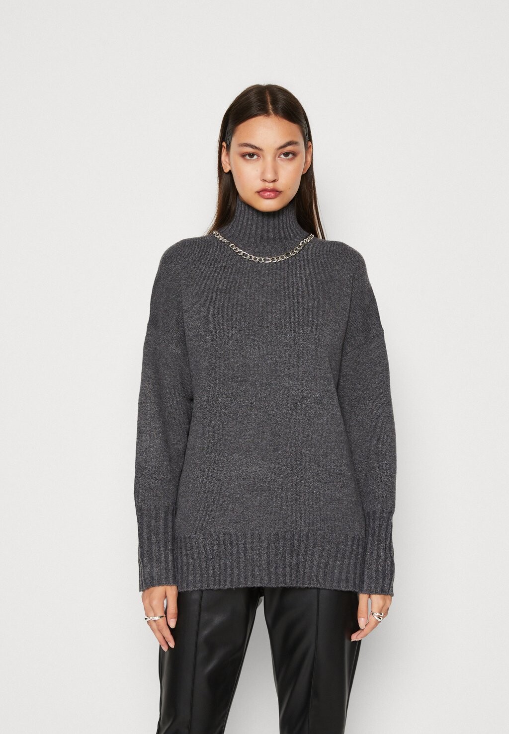 

Свитшот ONLY ONL GABRIEL LIFE HIGH NECK, цвет dark grey melange