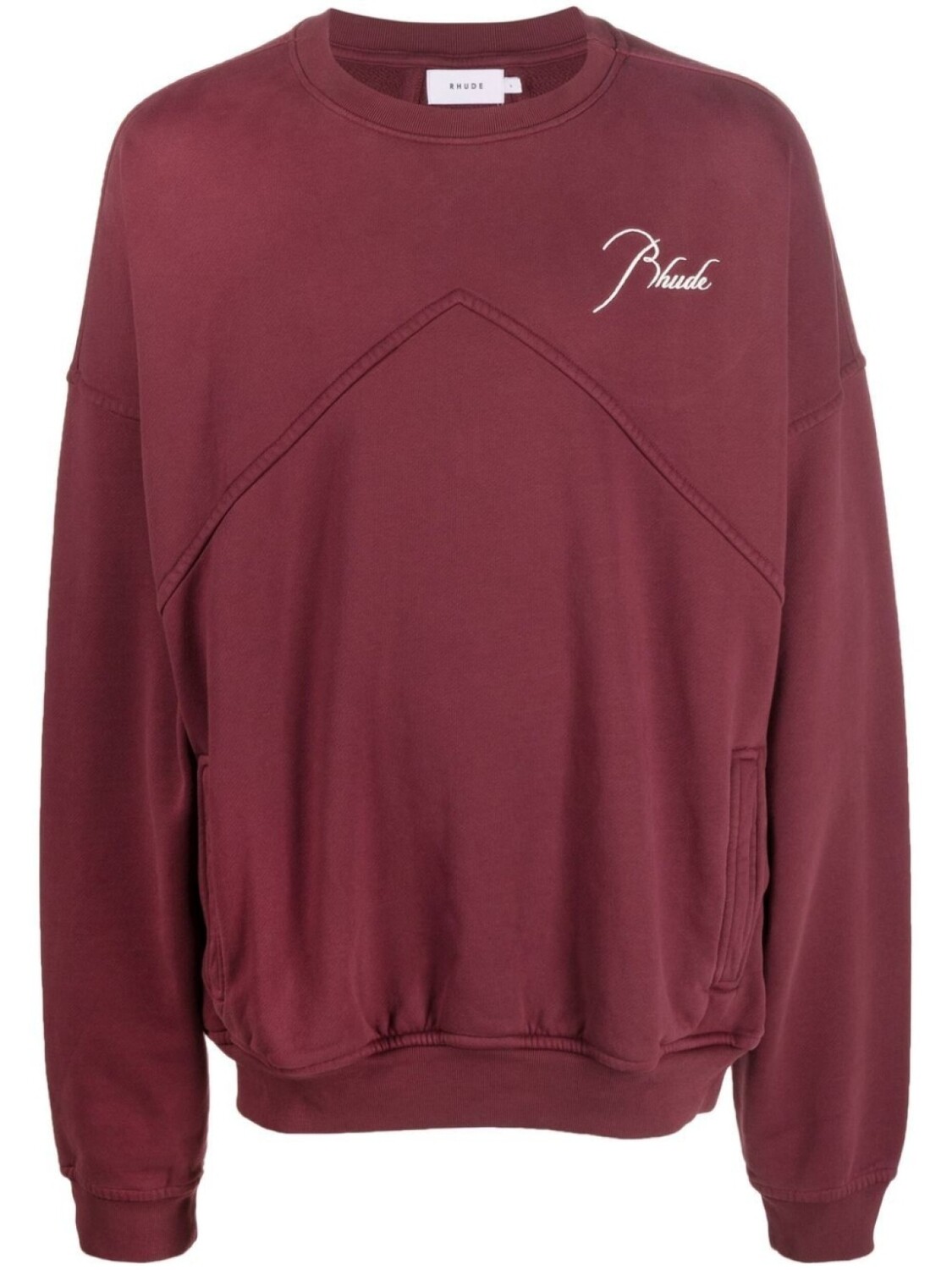 

RHUDE джемпер с вышитым логотипом, красный