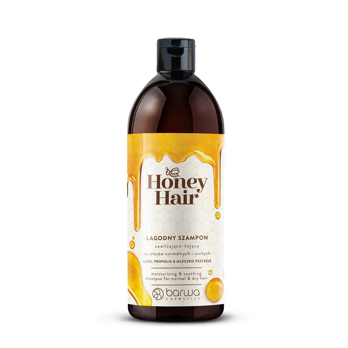 Увлажняющий и успокаивающий шампунь для волос Barwa Honey Hair, 500 мл