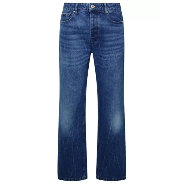 Джинсы cotton jeans Ami Paris, синий футболка cotton shirt ami paris белый