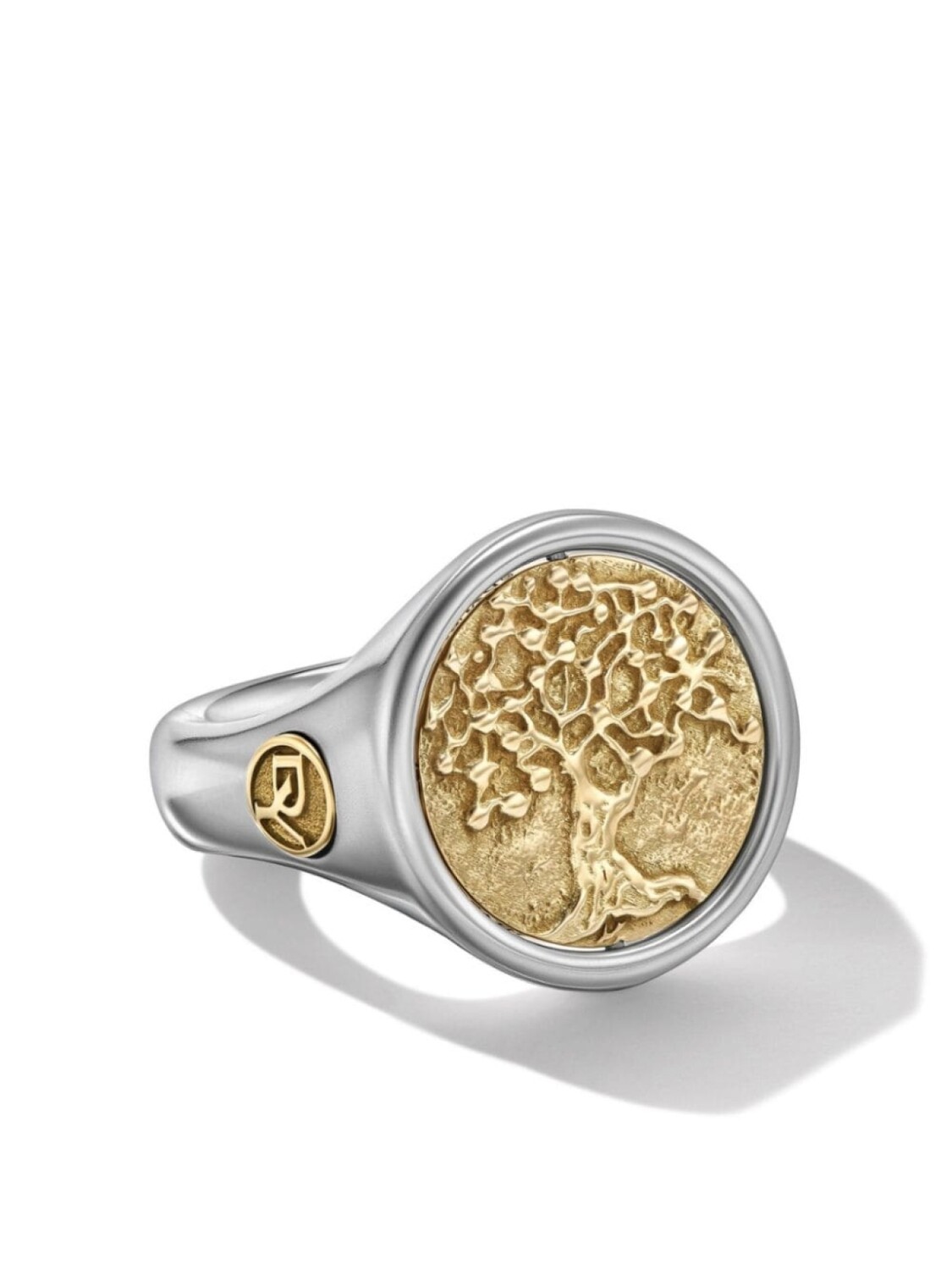 

Кольцо Amulet Life & Death из желтого золота и серебра David Yurman, серебряный