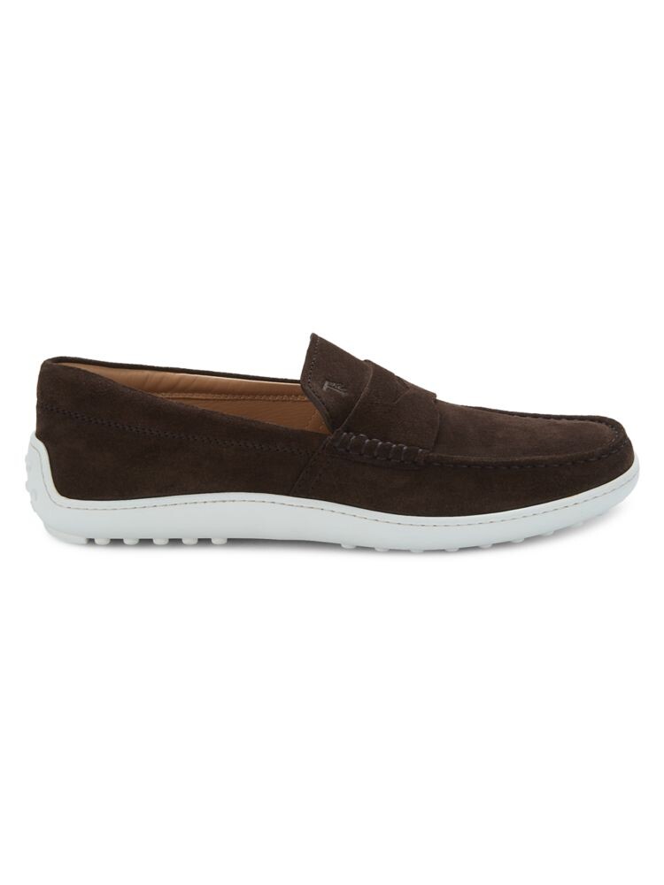 

Замшевые лоферы Penny для вождения Tod'S, цвет Dark Brown