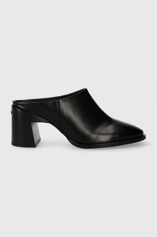 

Кожаные шлепанцы GEO BLOCK MULE 60 Calvin Klein, черный