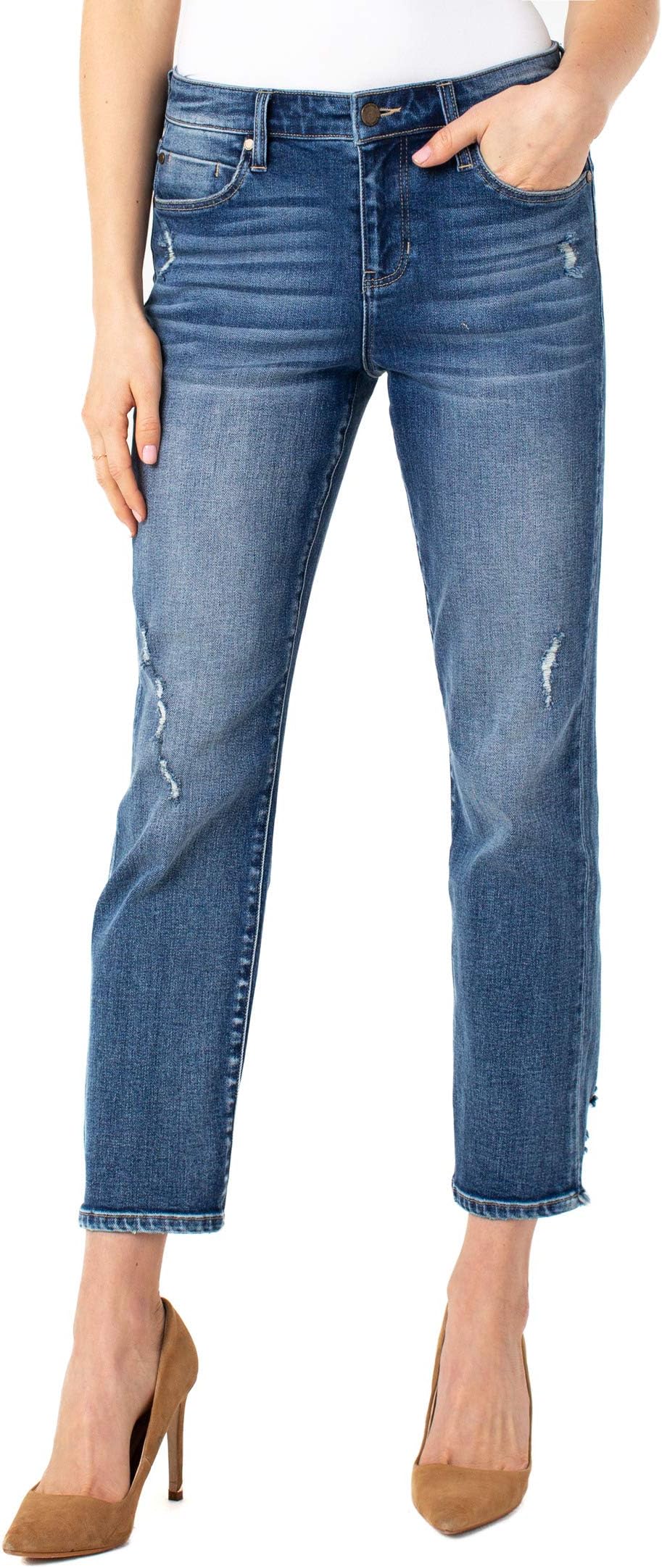 Джинсы Crop Straight Jeans in Kennedy Liverpool Los Angeles, цвет Kennedy