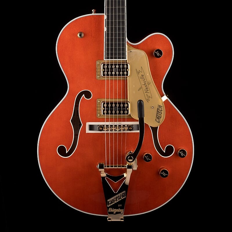 

Электрогитара Gretsch G6120TG Players Edition Nashville Hollow Body with Bigsby Orange Stain with Case