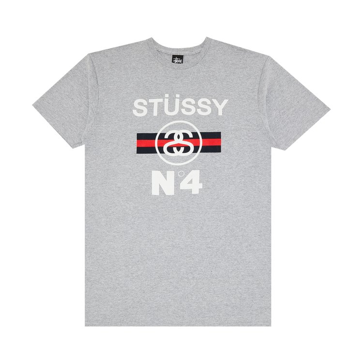 

Футболка Stussy Stripe N4 'Grey Heather', серый