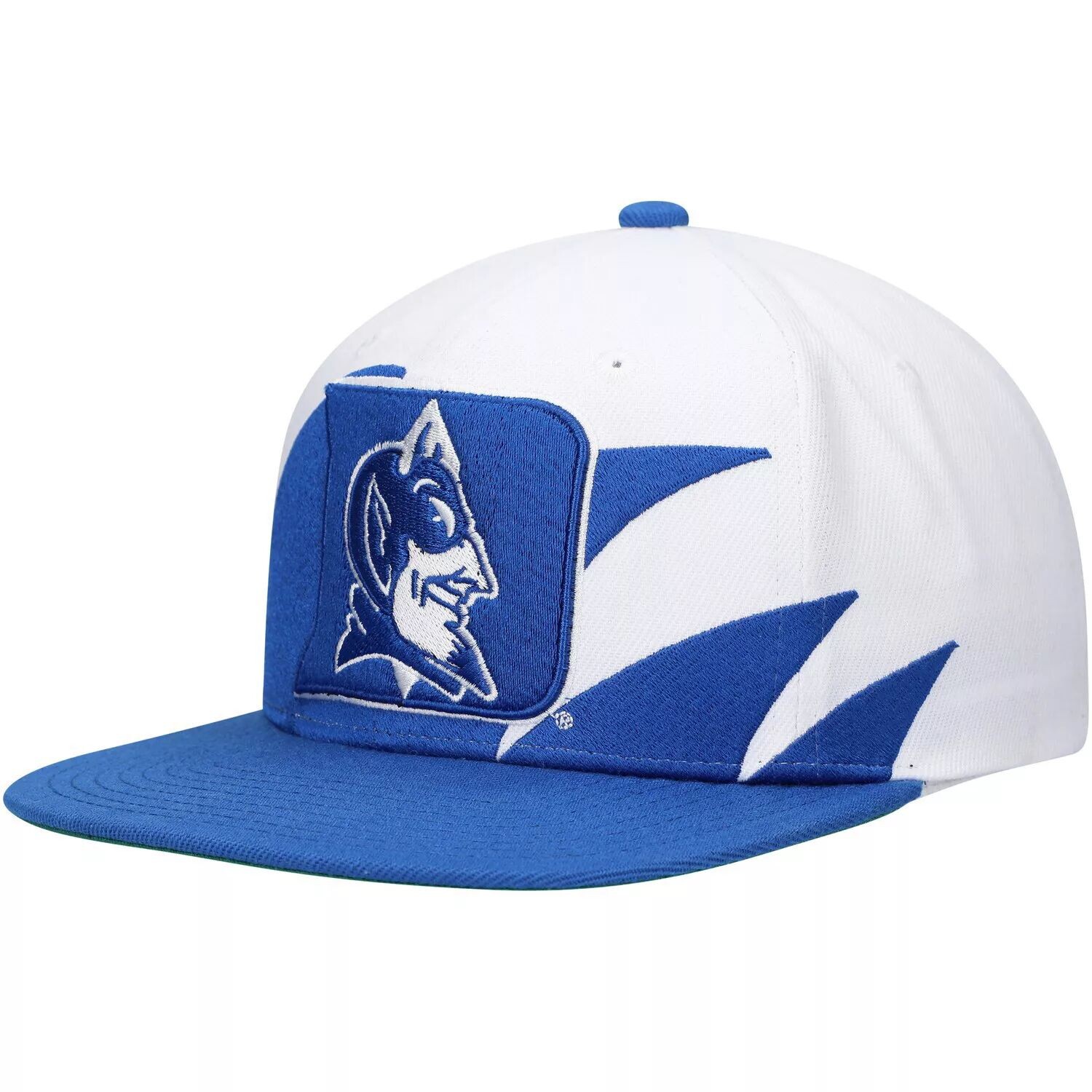 

Мужская кепка Mitchell & Ness Royal/White Duke Blue Devils Sharktooth Snapback