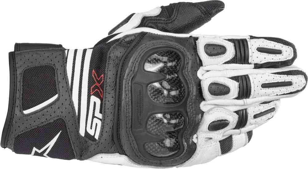 Мотоциклетные перчатки SP X Air Carbon V2 Alpinestars, черно-белый мотоциклетные перчатки wr x gtx alpinestars серый