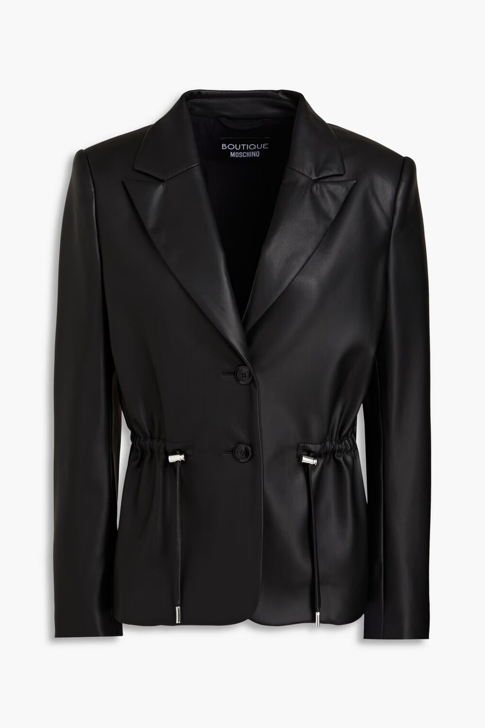 

Блейзер из искусственной кожи Boutique Moschino, черный