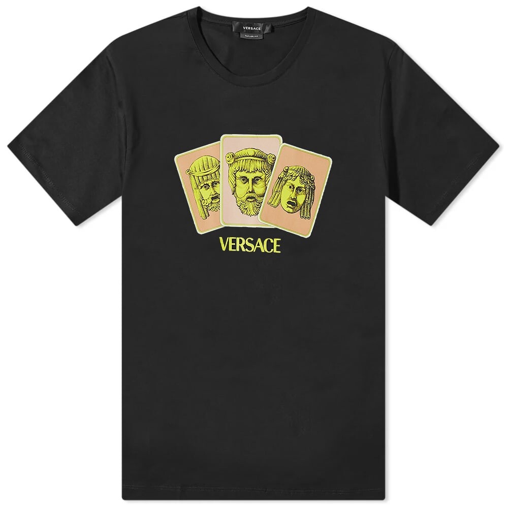 

Versace Футболка с греческими масками, черный