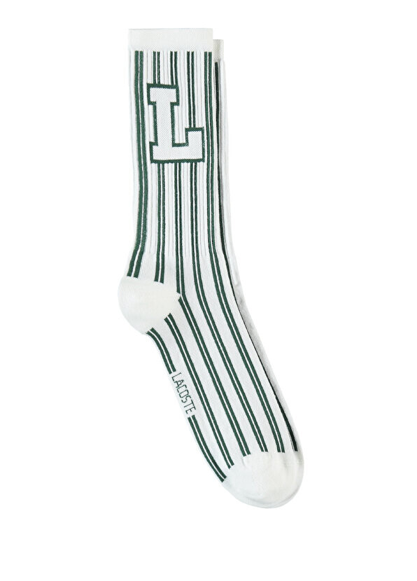 

Полосатые зеленые длинные носки унисекс Lacoste