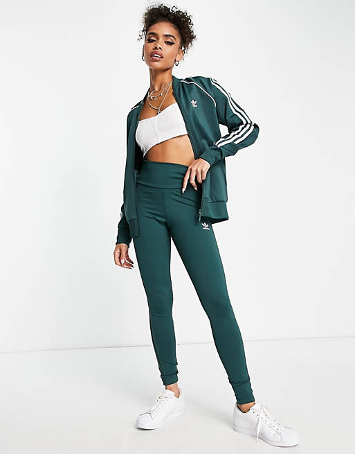 

Темно-зеленая спортивная футболка adidas Originals SST, Зеленый