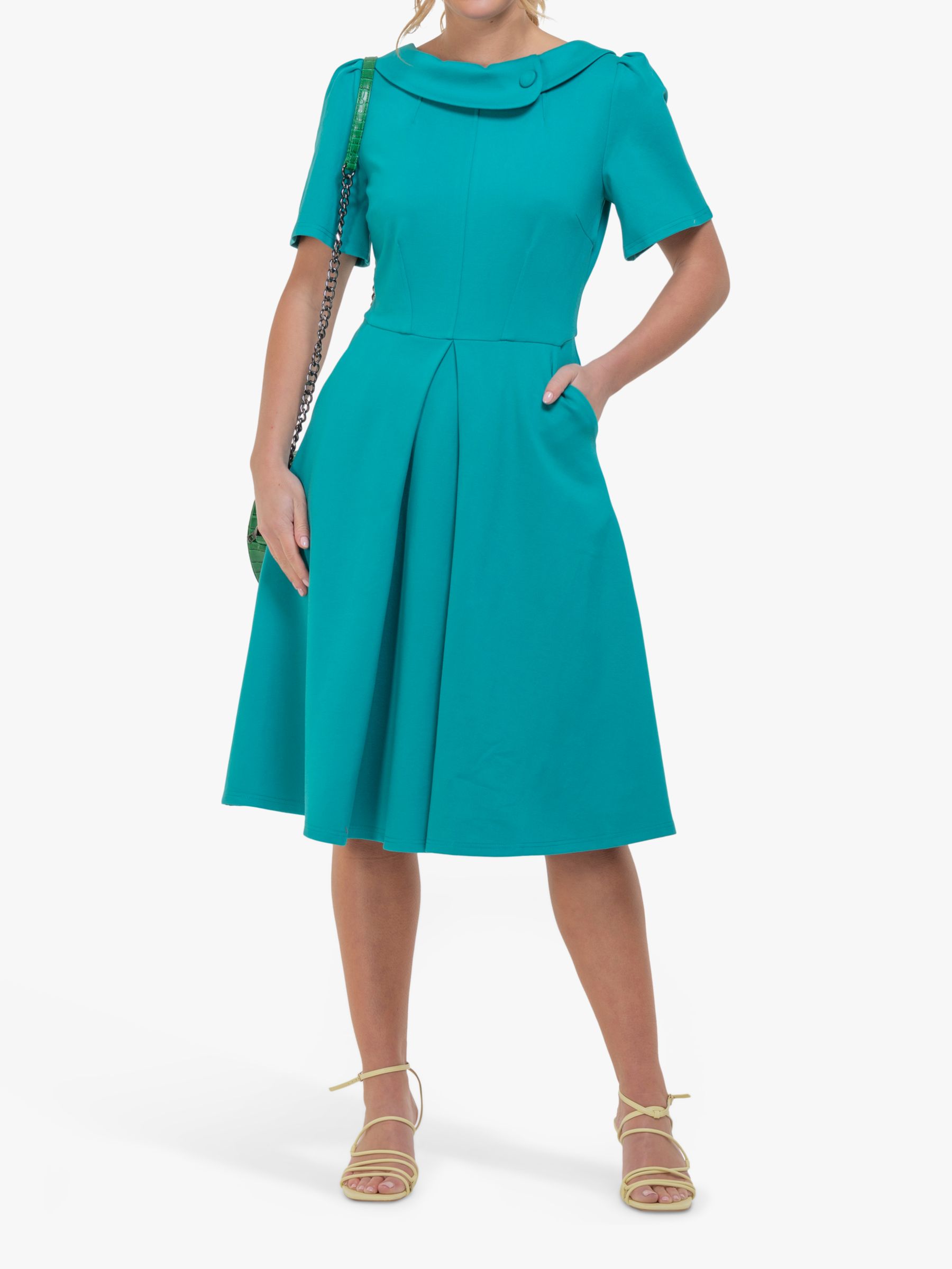 Расклешенное платье Jolie Moi Sophia, персидский зеленый