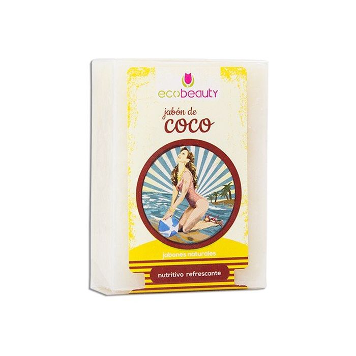 Мыло Jabon Natural de Coco Ecobeauty, 100 gr 100 г натуральное детоксикация органическое имбирное мыло дренаж потеря веса от отеков и облегчения боли для всех типов кожи