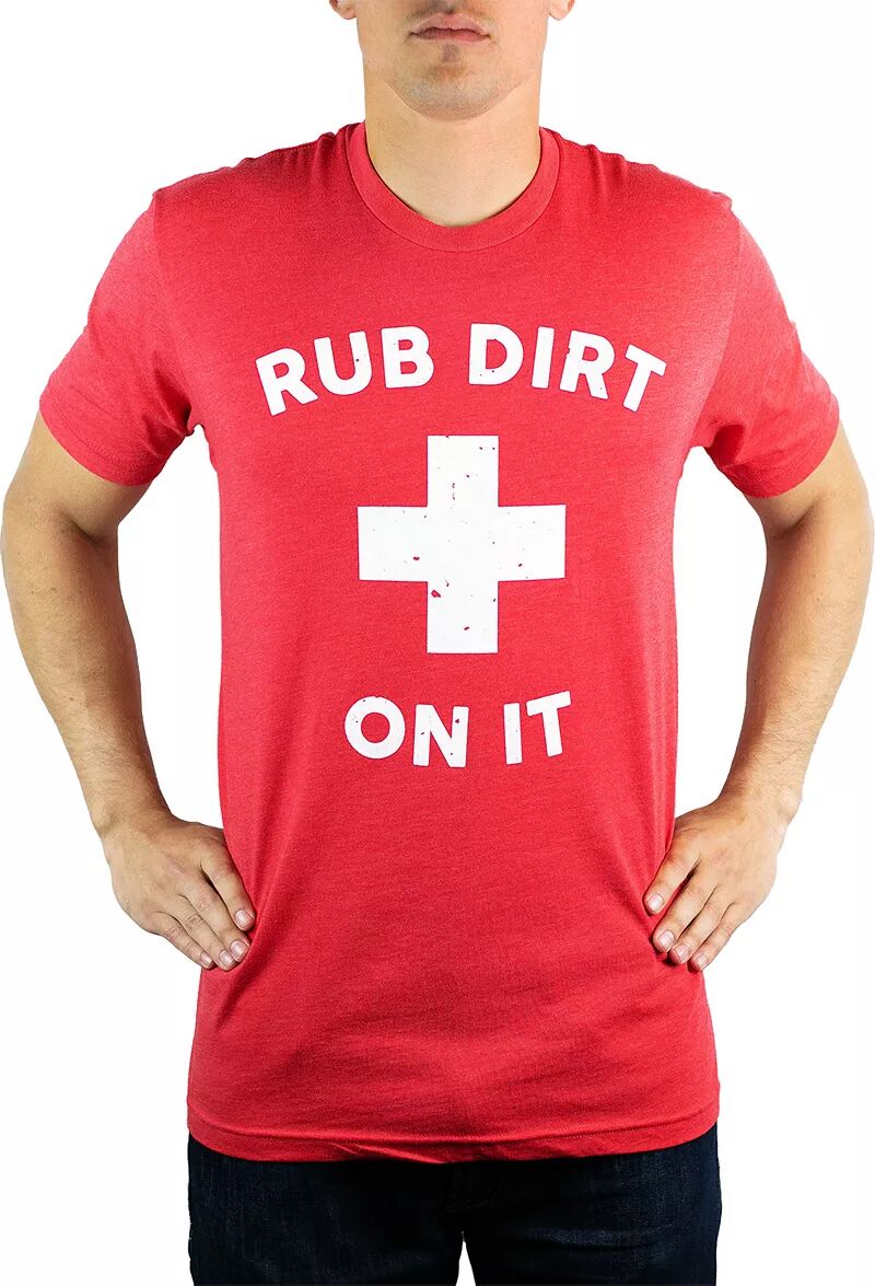 Мужская футболка Baseballism Rub Dirt On It, красный