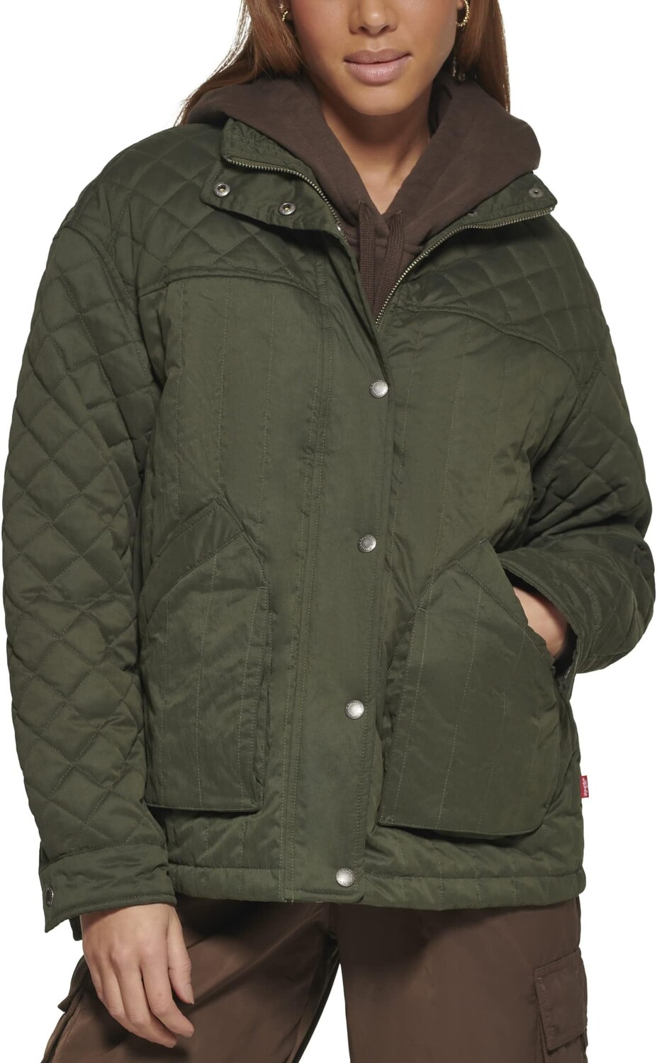 

Свободная стеганая куртка в стиле милитари Levi's, цвет Army Green, Хаки
