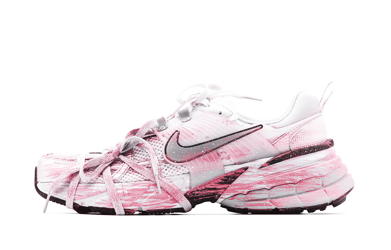 

Кроссовки для бега V2K Run женские с низким верхом белые/серые/розовые Nike
