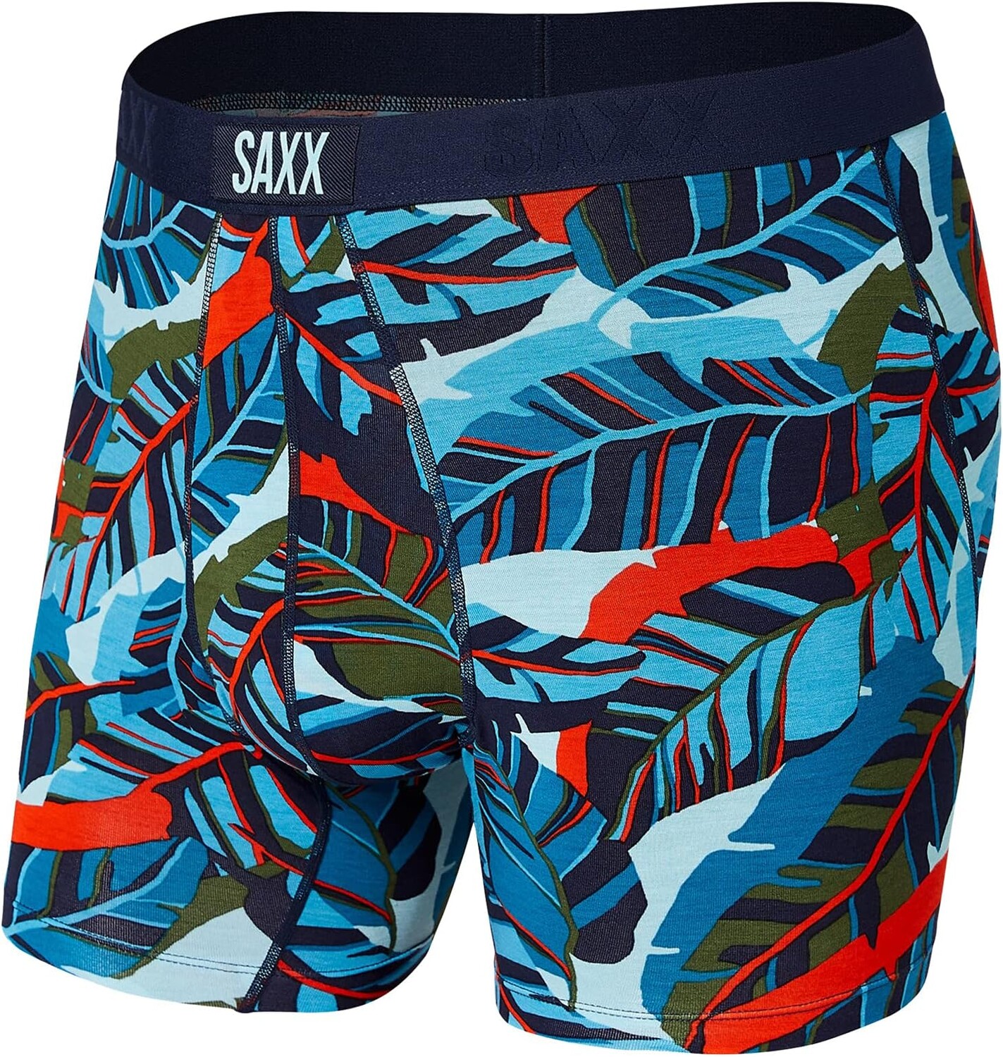 

Трусы-боксеры Vibe Super Soft Boxer SAXX UNDERWEAR, цвет Blue Pop Jungle