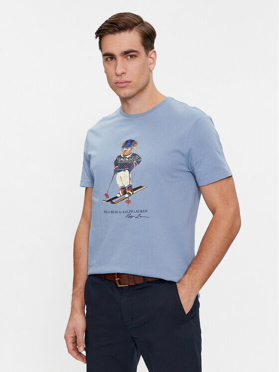 

Футболка узкого кроя Polo Ralph Lauren, синий