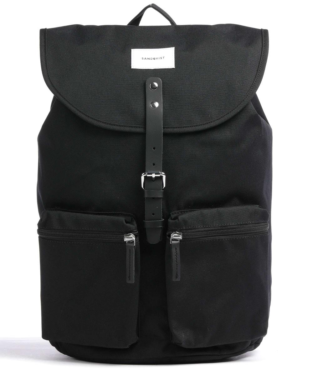 Рюкзак Ground Roald 15 дюймов из органического хлопка и переработанного полиэстера Sandqvist, черный рюкзак roald sandqvist черный