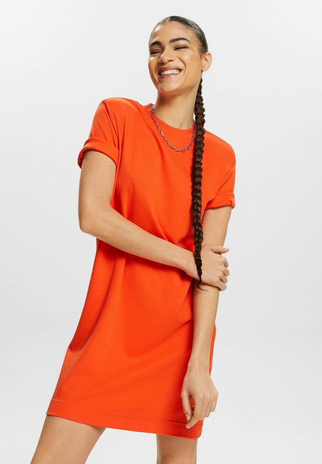 Платье Esprit, цвет bright orange футболка базовая esprit цвет bright orange