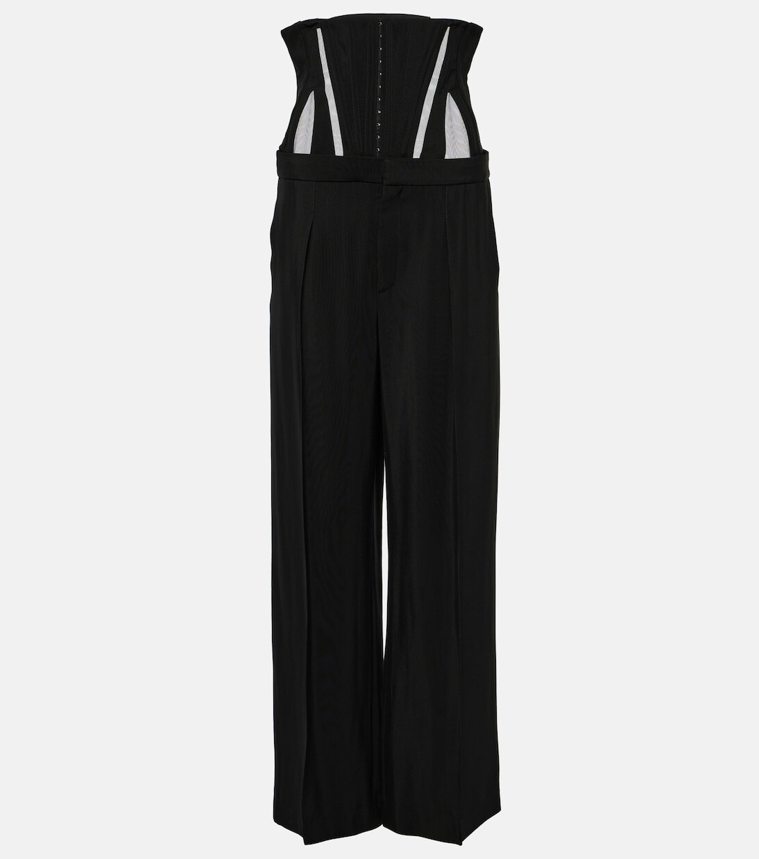 

Широкие брюки с бюстье Mugler, черный