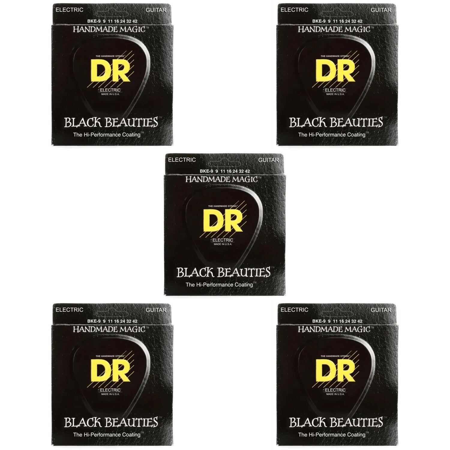 

Струны для электрогитары DR Strings BKE-9 Black Beauties K3 с покрытием — .009-.042 Light (5 шт.)