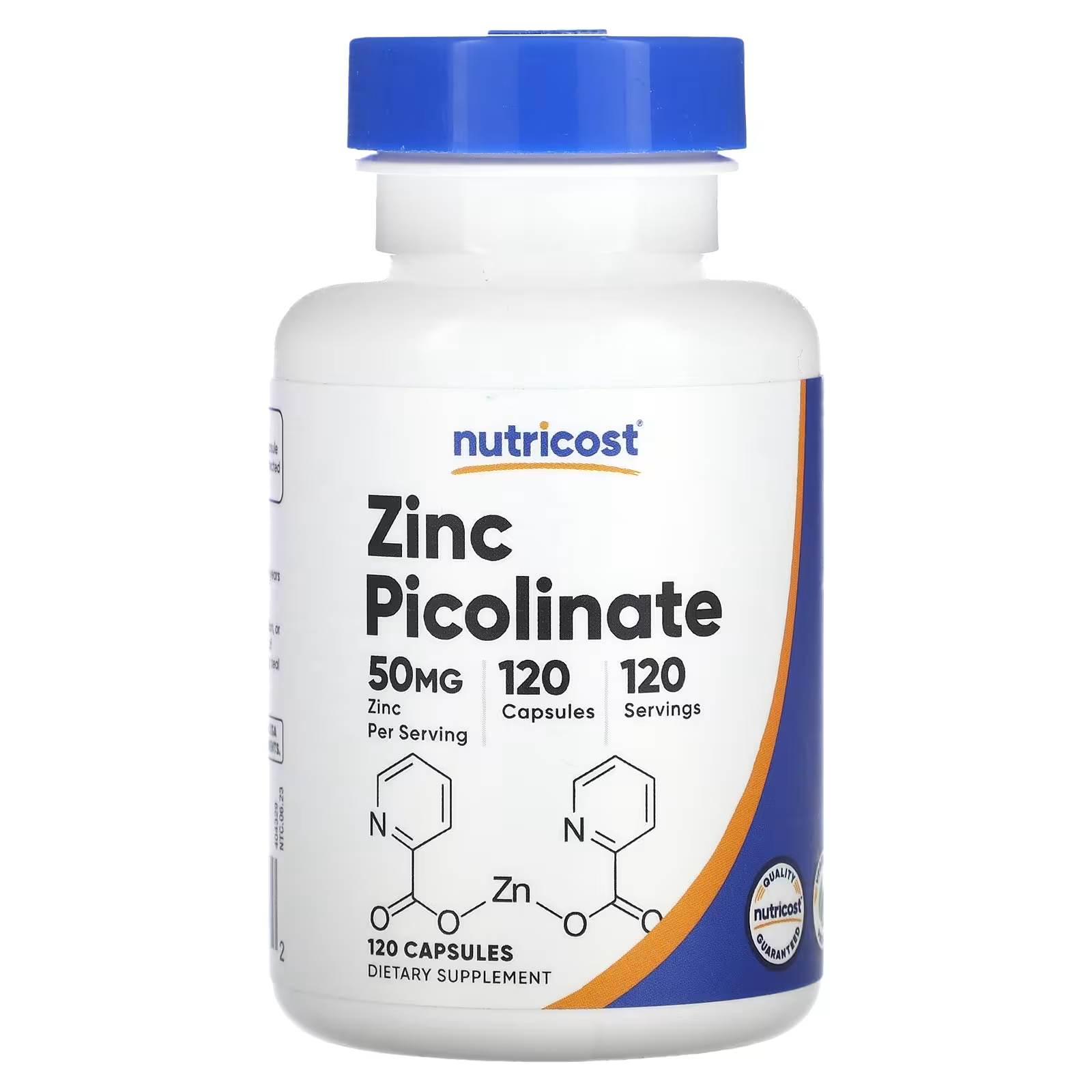 Пиколинат цинка Nutricost 50 мг, 120 капсул бады тонизирующие и общеукрепляющие mychoice nutrition добавка zinc picolinate пиколинат цинка