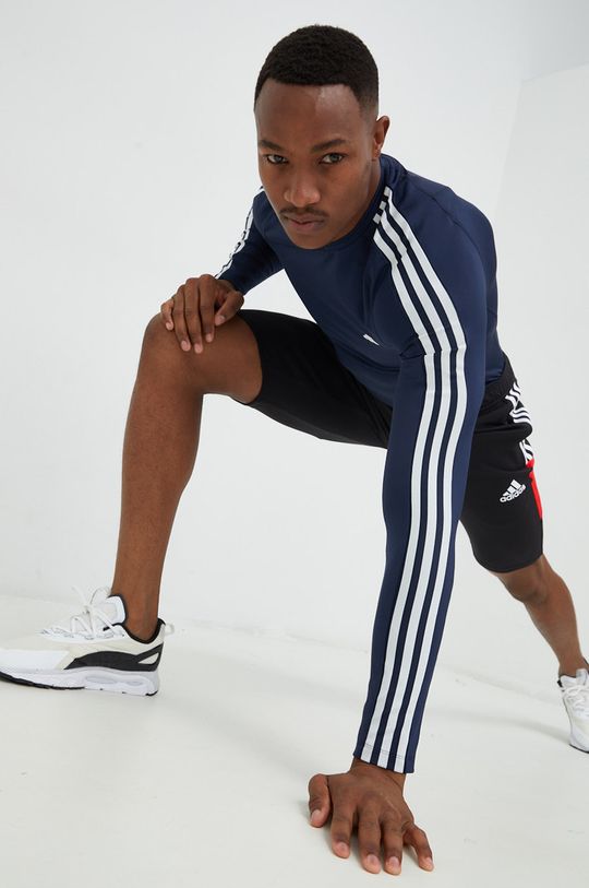 Тренировка с длинными рукавами adidas, темно-синий фотографии