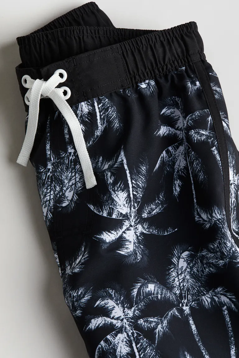 Плавки-шорты с узором H&M, черный