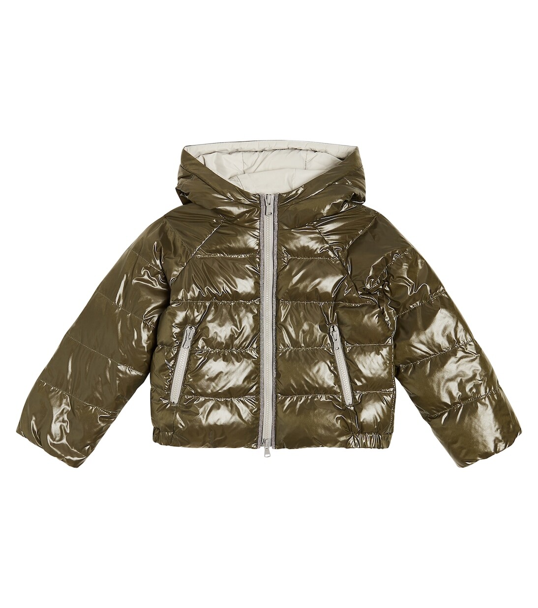 

Пуховик Brunello Cucinelli Kids, зеленый