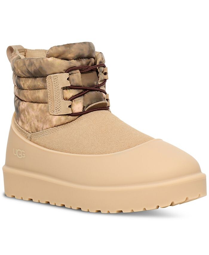 

Мужские классические водонепроницаемые ботинки мини на шнуровке UGG, тан/бежевый