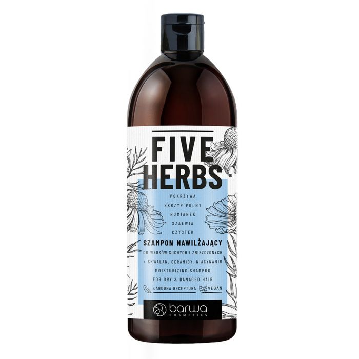 Шампунь Five Herbs Champú Hidratante Barwa, 1 unidad подарочный набор synergetic нежный уход для очищения и увлажнения кожи и укрепления волос