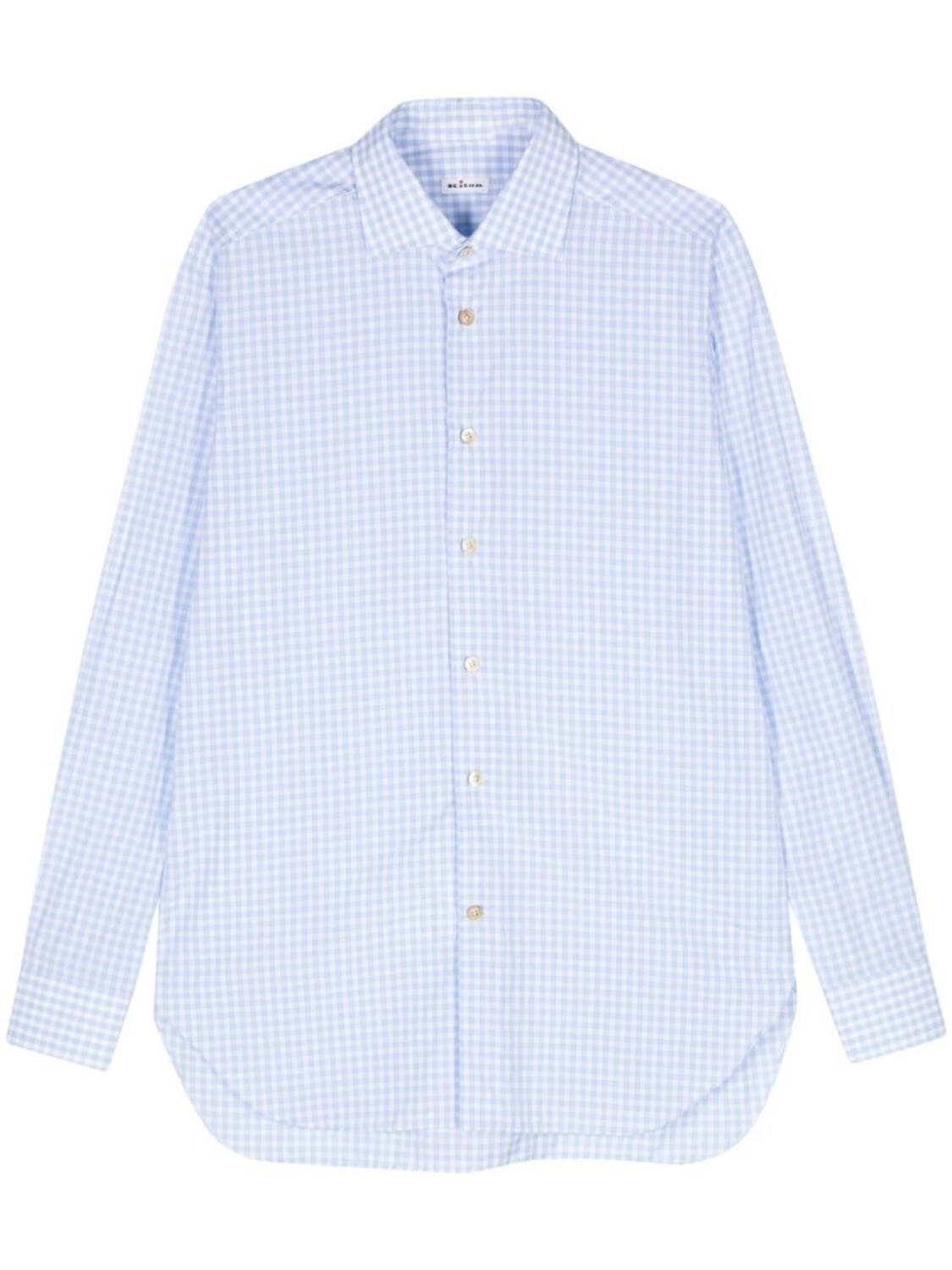 

Kiton рубашка в клетку гингем, синий