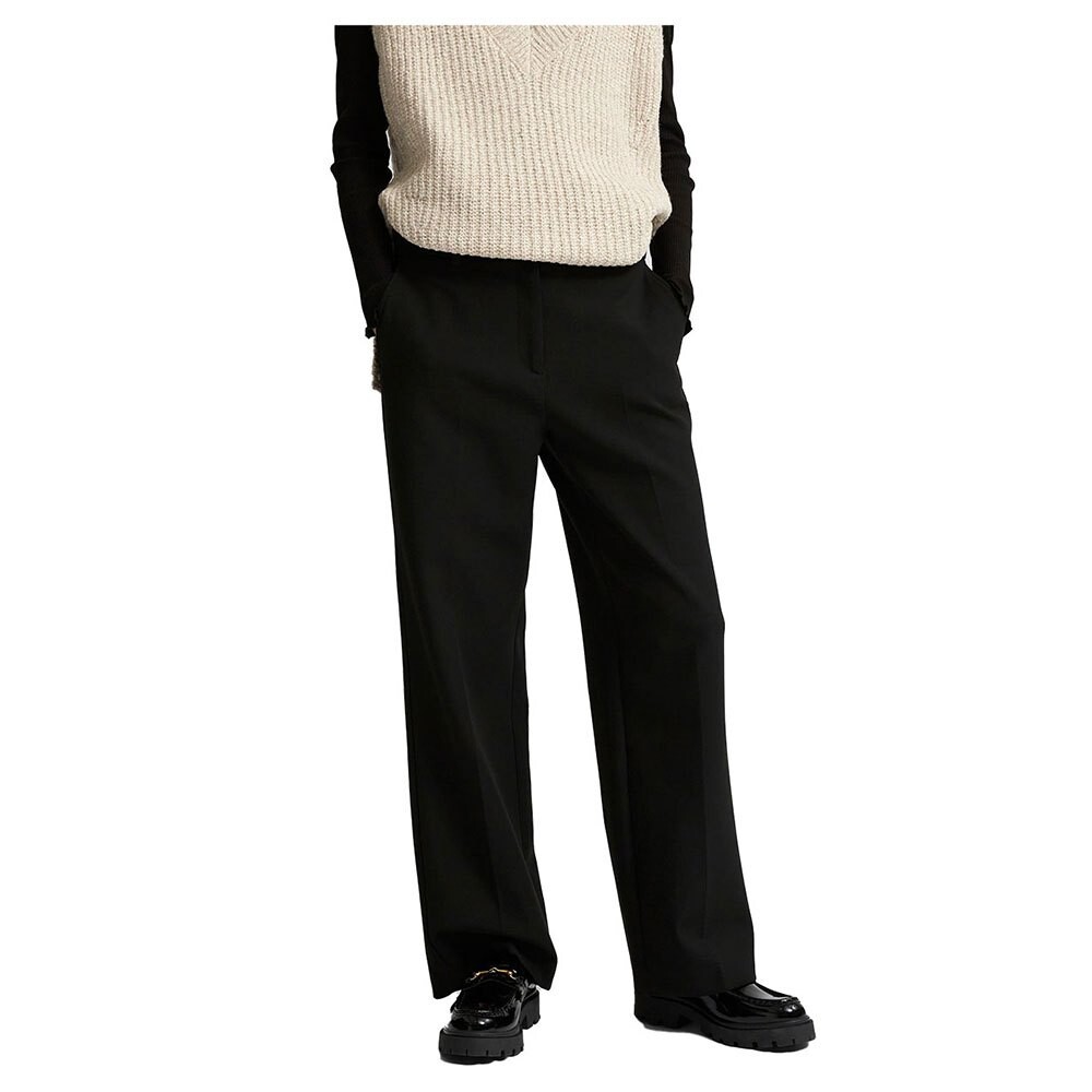 

Брюки Selected Rita Mid Waist Wide, черный
