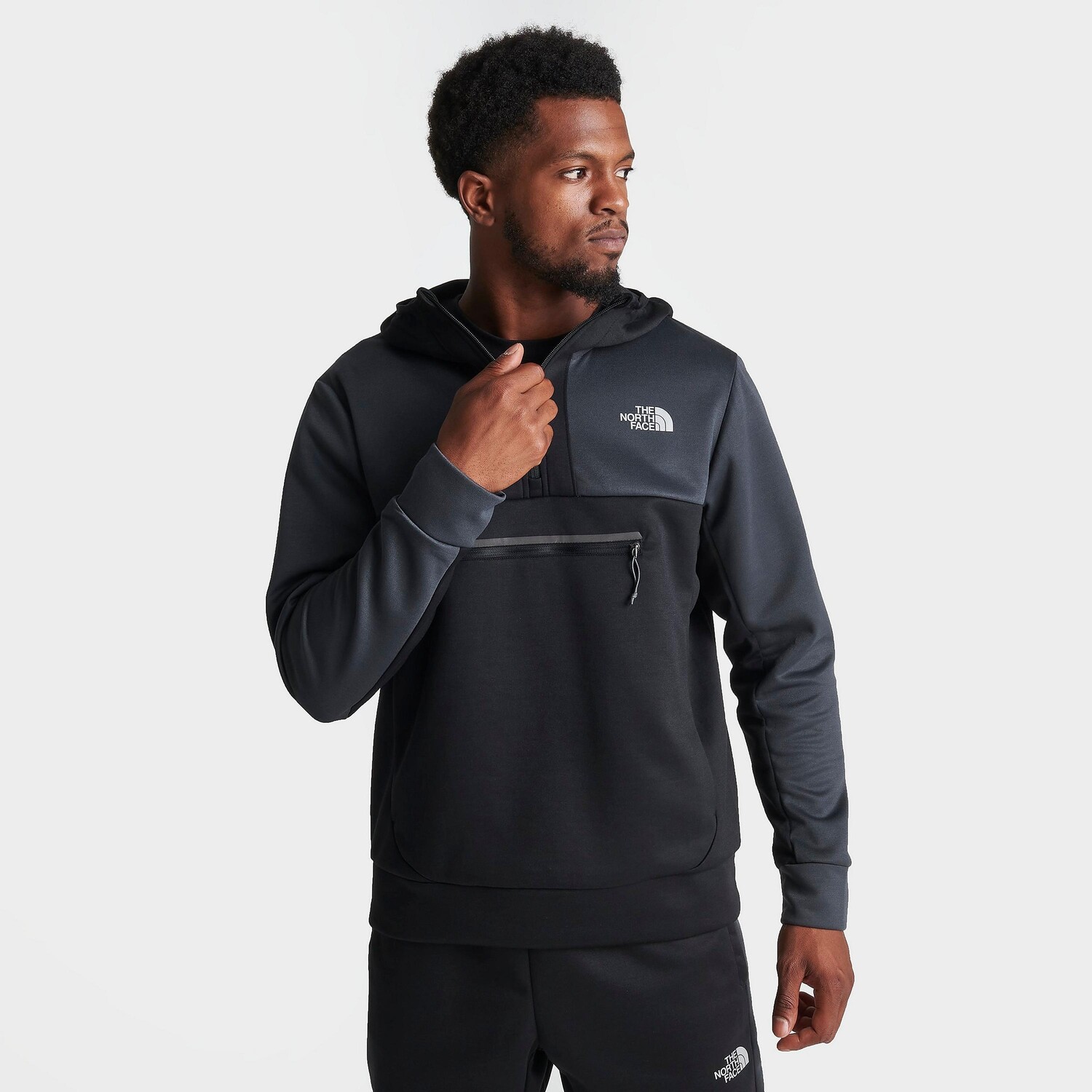 

Мужская толстовка с молнией без четверти The North Face Kaveh, черный